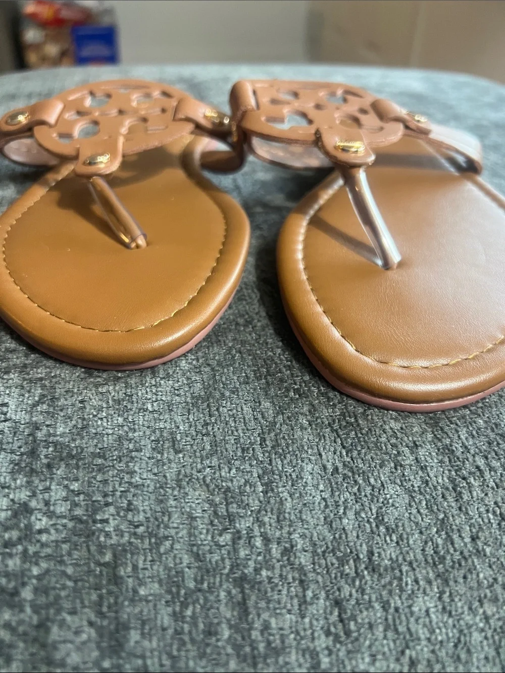 Tory Burch Tan Miller Logo Thong Sandals Never worn
